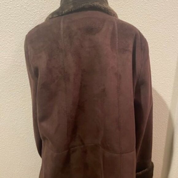 NWOT Appleseed's Brown 100 Polyester Brown Coat Size L - Picture 9 of 14